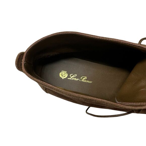 Loro Piana NEW Men's Suede Walk Ankle Chukka Boots Brown 40.5 Authentic Luxury - Picture 5 of 16